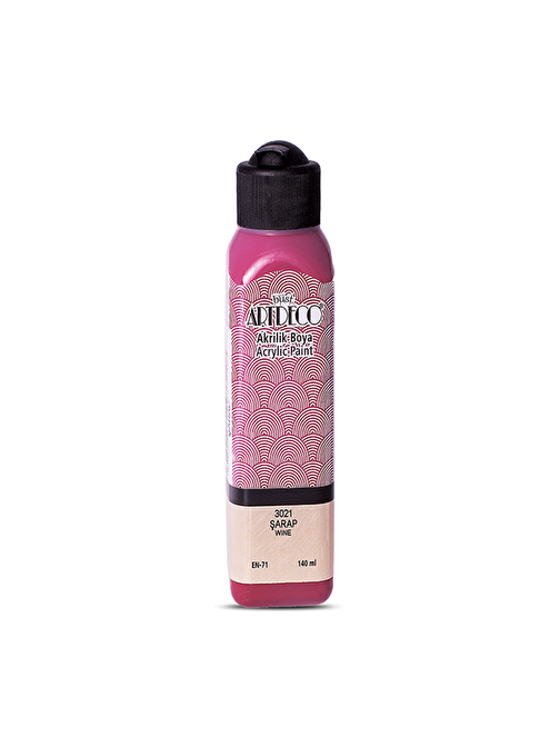 Artdeco Su Bazlı Akrilik Boya 140 Ml Şişe 1 Adet Şarap 070R-3021