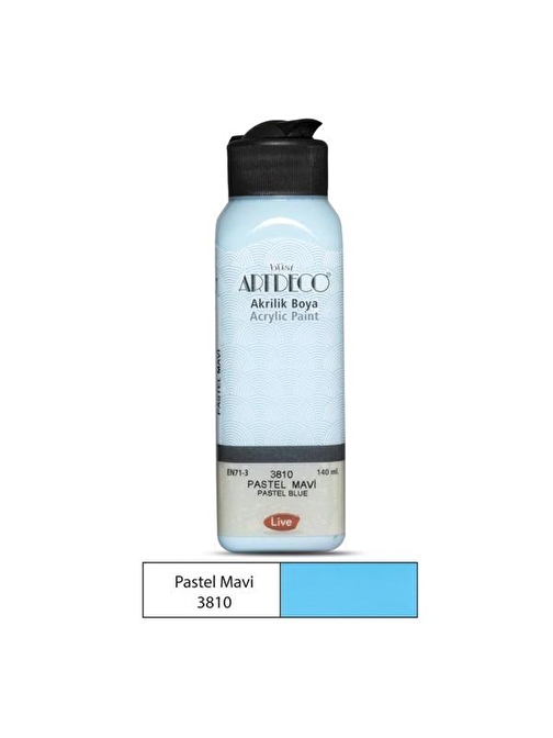 Artdeco Su Bazlı Akrilik Boya 140 Ml Şişe 1 Adet Pastel P.Mavi 3810