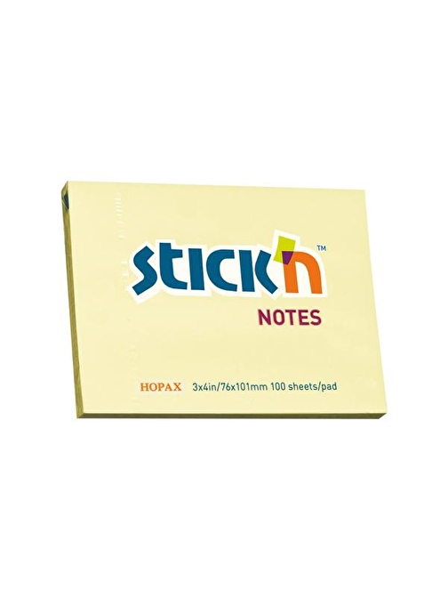 Gıpta Hopax Stıckn 21008 Dikdörtgen Post-it -  Not Kağıdı Sarı 76x101 100 Yaprak