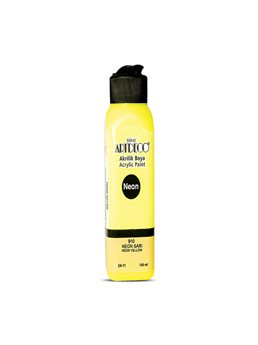 Artdeco Su Bazlı Akrilik Boya 140 Ml Şişe 1 Adet Fosforlu Sarı 070R-910