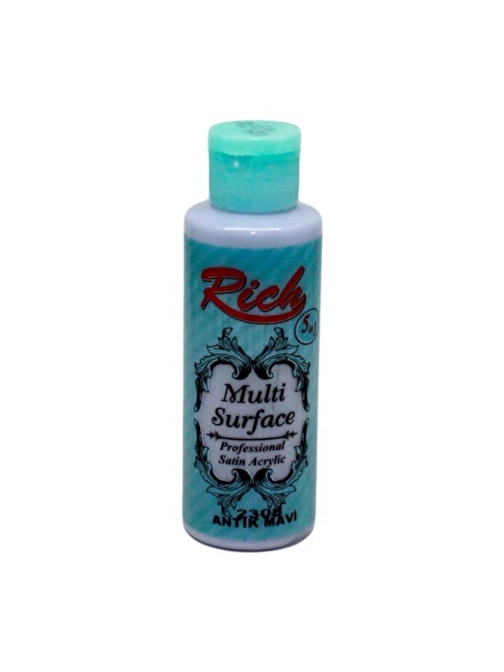 Rich Multi Surface Su Bazlı Akrilik Boya 120 Ml Şişe 1 Adet 2306 Antik Mavi