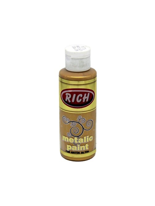 Rich Su Bazlı Akrilik Boya 120 Ml Şişe 1 Adet Antik Altın 0726