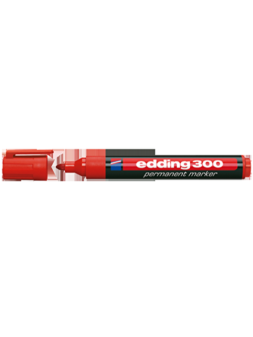 Edding 300 Yuvarlak Uçlu Markör Permanent Kalem 1.5-3 mm Kırmızı