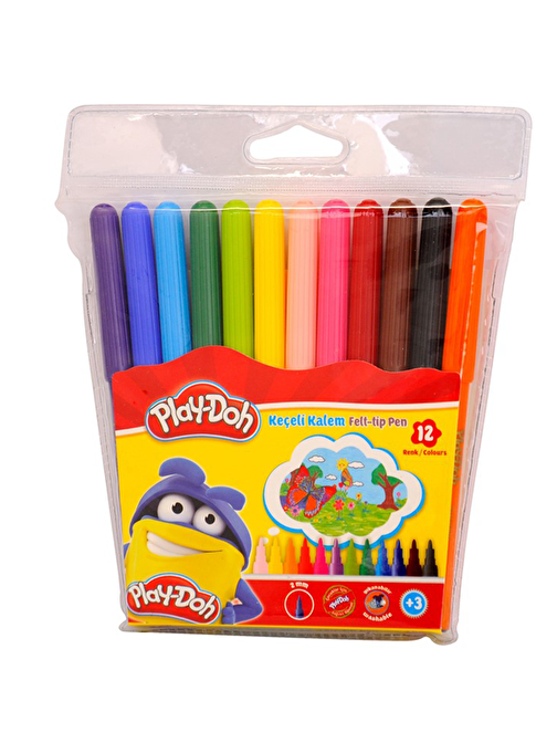 Play-Doh Keçeli Kalem Pvc 2 Mm 12 Renk Play-Ke005