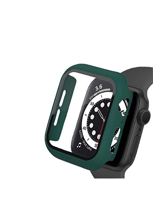 Binano Apple Watch 8 45 mm Sense Kasa Ve Ekran Koruyucu Koyu Yeşil