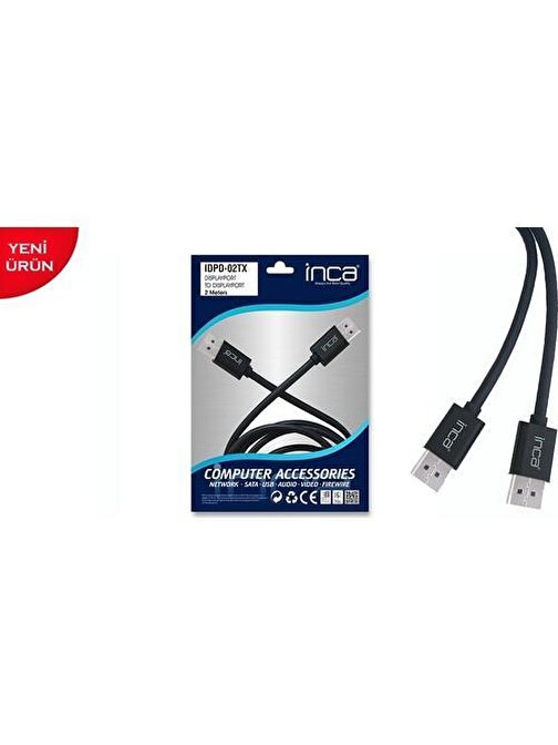 Inca Idpd-02Tx 2 Mt Dısplay Port To Dısplay Port 4K