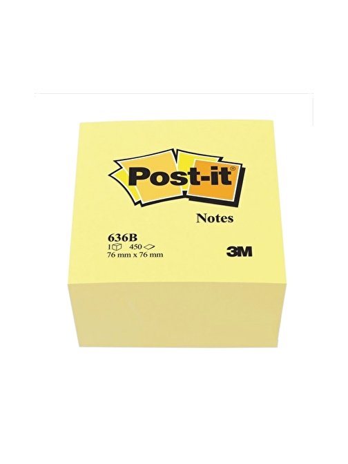 Post-it 636B Kare Not Kağıdı  Sarı 76x76 450 Yaprak