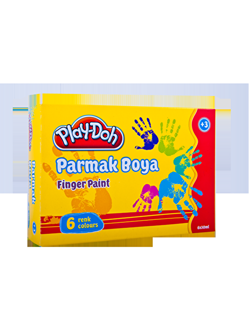 Play-Doh Play-PR001 Parmak Boyası 6'lı Çok Renkli 30 ml