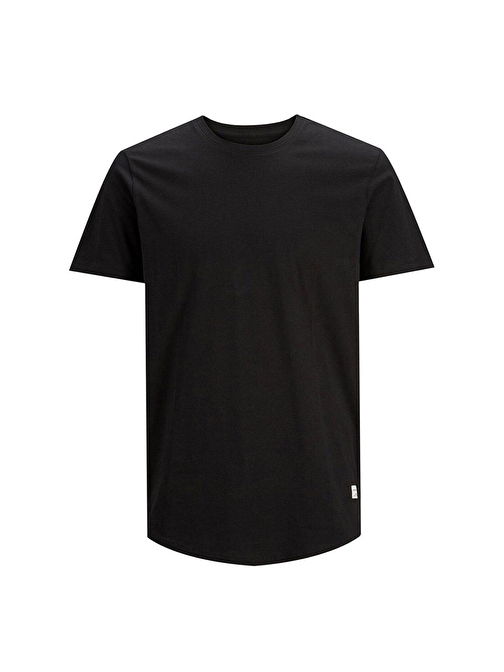 Jack & Jones Bisiklet Yaka Baskılı Siyah Erkek T-Shirt 12113648_JJENOA TEE SS CREW NECK