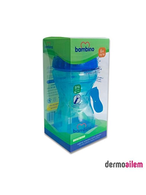 Bambino Pipetli Bardak 300 Ml Mavi