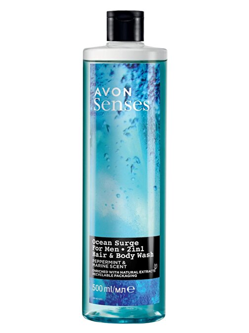 Avon Senses Ocean Surge Nane Ve Deniz Kokulu Saç Ve Vücut İçin Erkek Duş Jeli 500 ml