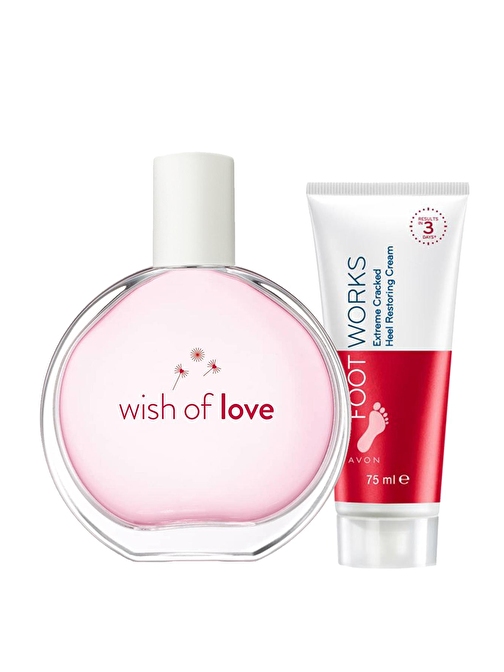 Avon Wish Of Love Kadın Parfüm Edt 50 ml. ve Çatlak Topukları Onarıcı Ayak Kremi 75 ml. 2'li Parfüm Setleri