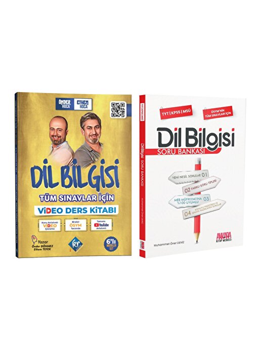 Akm Kitap Kr Akademi Önder Hoca ve Ethem Hoca Dil Bilgisi Video Konu ve AKM Dil Bilgisi Soru Bankası Seti