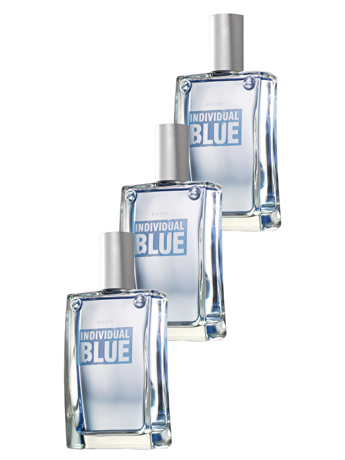Avon Individual Blue Erkek Parfüm Edt 100 Ml Üçlü Set