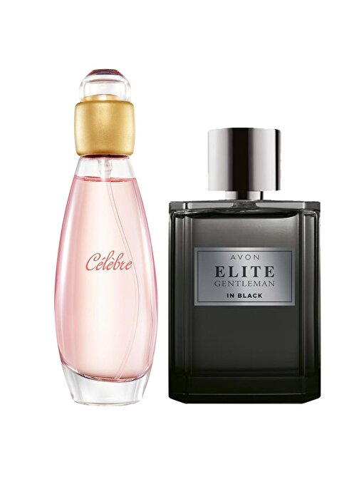 Avon Elite Gentleman in Black Erkek Parfüm ve Celebre Kadın 2'li Parfüm Setleri