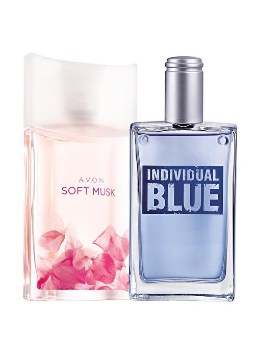 Avon Individual Blue Erkek Parfüm ve Soft Musk Kadın 2'li Parfüm Setleri