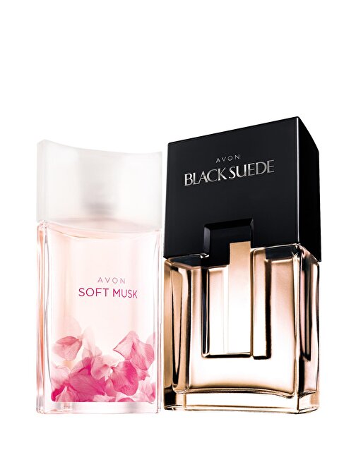 Avon Black Suede Erkek Parfüm ve Soft Musk Kadın 2'li Parfüm Setleri