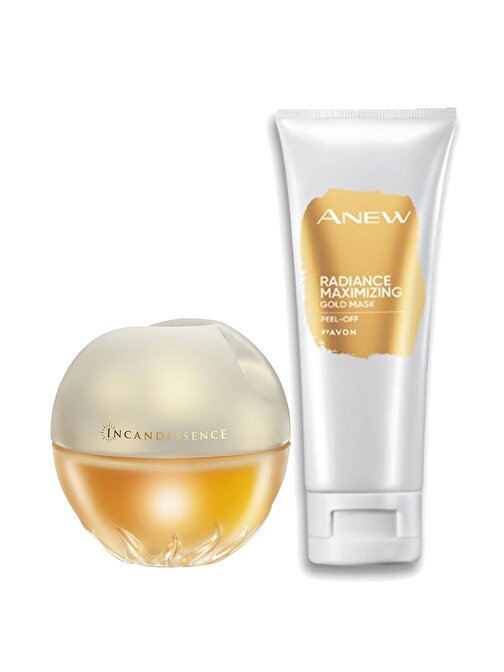 Avon Incandessence Kadın Parfüm ve Anew Radiance Maximising Gold Yüz Maskesi Paketi