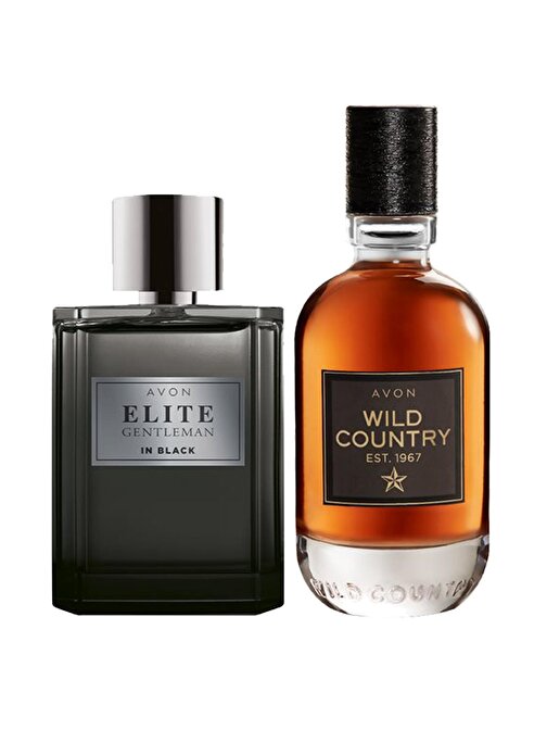 Avon Elite Gentleman in Black ve Wild Country Erkek 2'li Parfüm Setleri