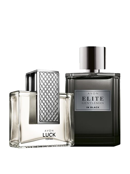 Avon Luck ve Elite Gentleman in Black Erkek 2'li Parfüm Setleri