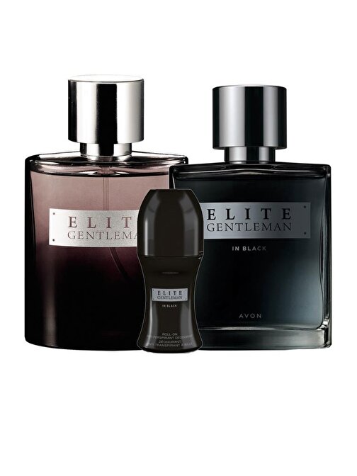 Avon Elite Gentleman Klasik ve in Black Erkek Parfüm Rollon 2'li Parfüm Setleri