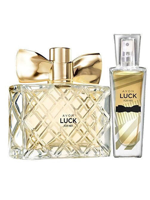 Avon Luck Kadın Parfüm İkili Setleri 50 + 30 Toplam 80 ml. 2'li Parfüm Setleri