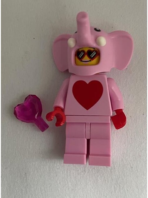 Lego Orjinal Minifigür Pink Elephant Figure Yaratıcı Bloklar 5 Parça Plastik Figür