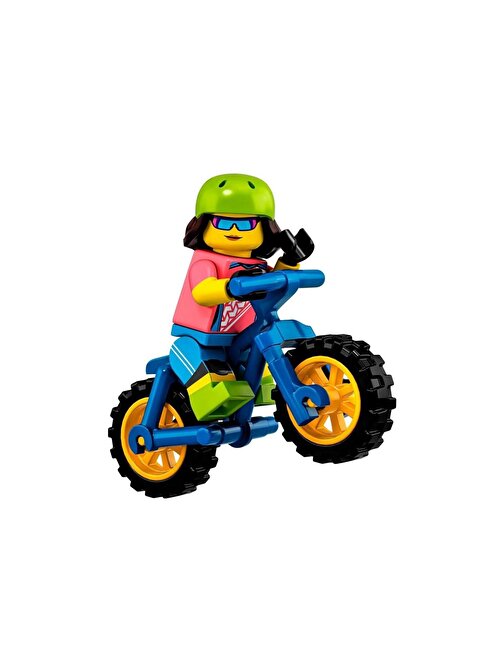 Lego Mountain Biker Minifigür Yaratıcı Bloklar 5 Parça Plastik Figür