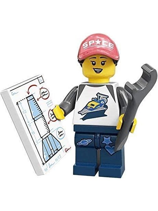 Lego Minifigür Seri 20 - 71027 - Space Fan Minifigür Yaratıcı Bloklar 5 Parça Plastik Figür