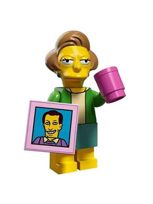 Lego 71009 Simpsons serisi 2 - 14 Mrs. Edna Krabappel Yaratıcı Bloklar 5 Parça Plastik Figür