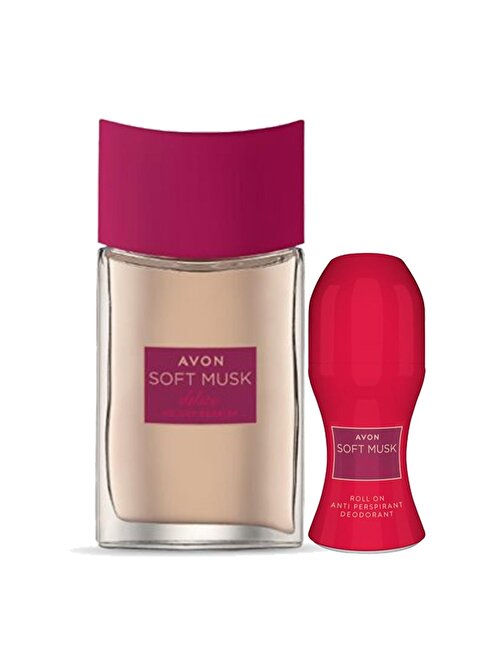 Avon Soft Musk Delice Velvet Berries Kadın Parfüm ve Rollon Paketi