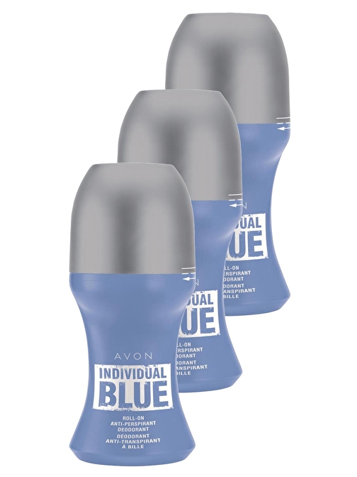 Avon Individual Blue Erkek Rollon 50 Ml. Üçlü Set