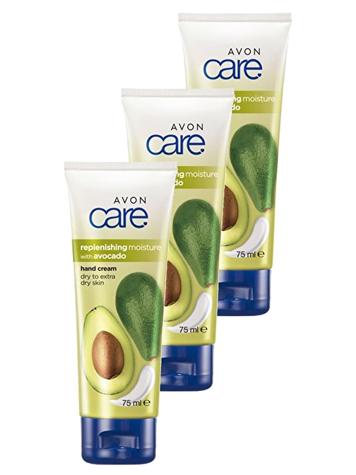 Avon Care Kuru Ciltler İçin Avokado Özlü El Krem 75 ml 3'lü Set