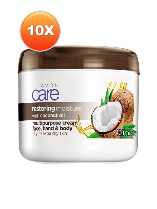 Avon Care Hindistan Cevizi Yağı İçeren Çok Amaçlı Krem 400 ml Onlu Set