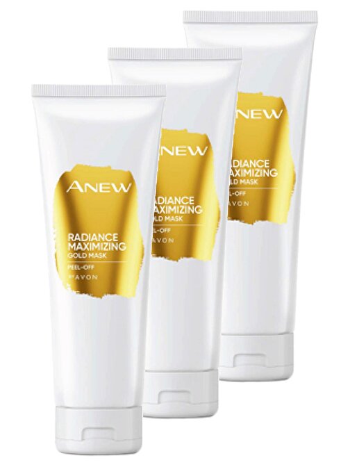 Avon Anew Radiance Maximising Gold Tüm Cilt Tipleri Canlandırıcı Yüz Maskesi 75 ml Üçlü Set