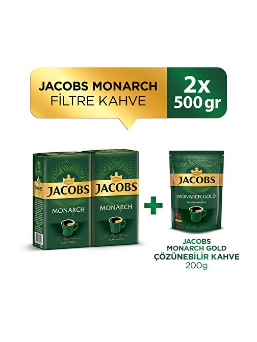 Jacobs Monarch Filtre Kahve 500 gr x 2 Adet + Jacobs Monarch Filtre Kahve 200 gr