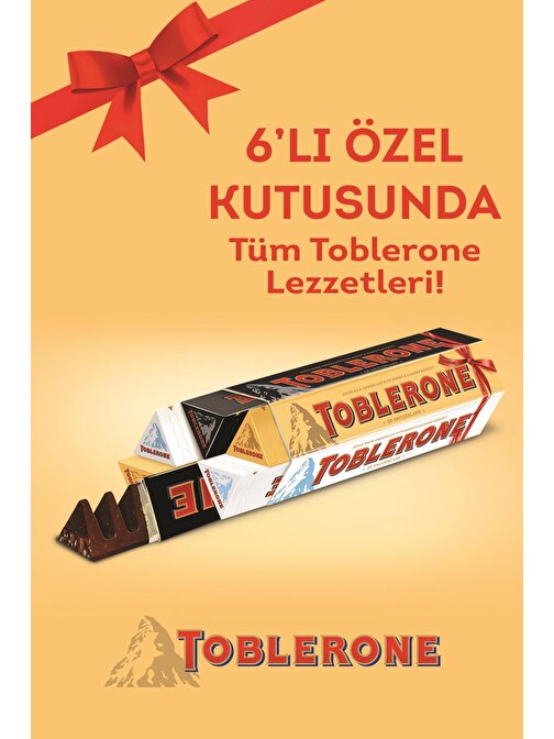 Toblerone Çikolata Karma Paket 100 gr x 6 Adet