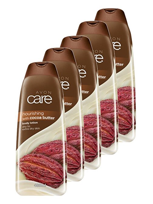 Avon Kakao Yağı E Vitaminli Vücut Losyonu 400 ml Beşli Set