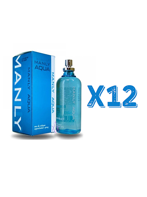 Manly Aqua EDC Akuatik Erkek Parfüm 125 ml 12 Adet