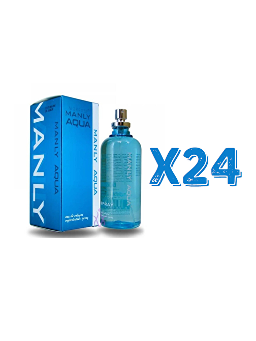 Manly Aqua EDC Akuatik Erkek Parfüm 125 ml 24 Adet