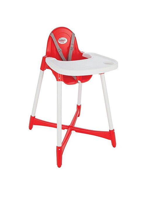 Pilsan Emniyet Kemerli Pratik Plastik Mama Sandalyesi Kırmızı