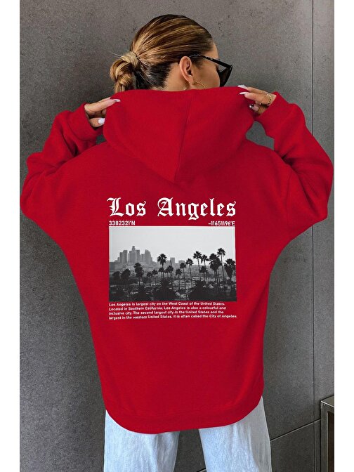 Unisex Los Angles Baskılı Sweatshirt