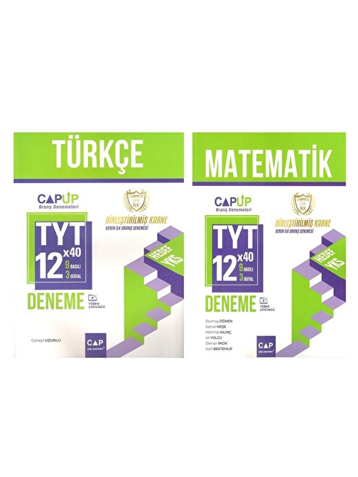 Çap Yayınları Tyt Matematik Ve Türkçe Deneme Seti 2 Kitap