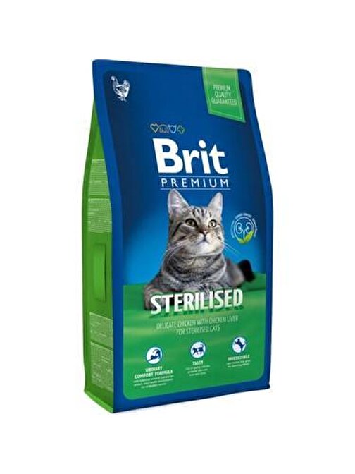 Brit Premium Tavuklu Ve Pirinçli Kısırlaştırılmış Kedi Maması 8 Kg