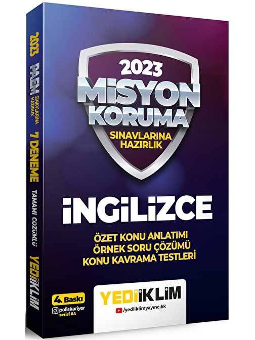 Yediiklim Yayınları Yediiklim Yayınları 2023 Misyon Koruma Sınavlarına Hazırlık İngilizce Konu Anlatımı