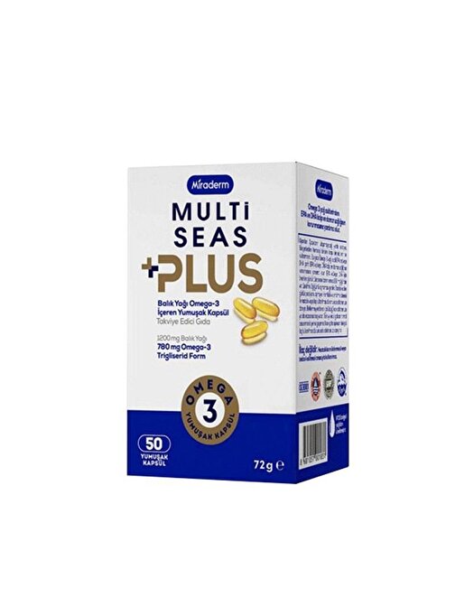 Miraderm Multi Seas Plus Omega 3 1200 Mg 50 Kapsül