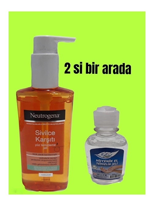 Neutrogena Sivilce Karşıtı Yüz Temizleme Jeli 200 Ml + Missela Hijyenik El Temizleme Jeli 110 Ml