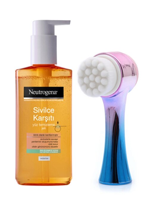 Neutrogena Sivilce Karşıtı Yüz Temizleme Jeli Ve Cilt Temizleme Fırçası