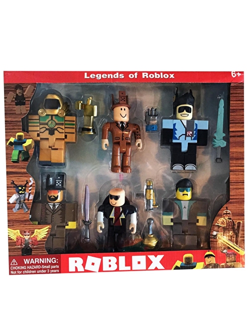 Sole Roblox Boy Oyuncak 6'lı Çizgi Film Karakter Figürü ve Aksesuarları Seti