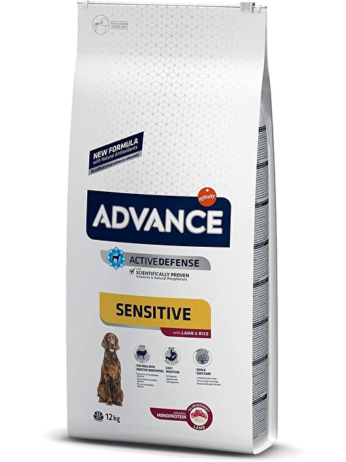 Advance Sensitive Hassas Kuzulu Ve Pirinçli Köpek Maması 12 Kg